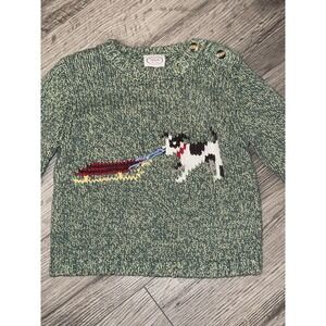 Talbots‎ Kids/toddler Sweater Unisex Size 24 Months Dog & Sled